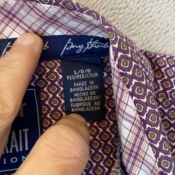 Wrangler Mens Shirts Large Lot of 2 Long Sleeve Button Up Patterned Business Red - Picture 13 of 16